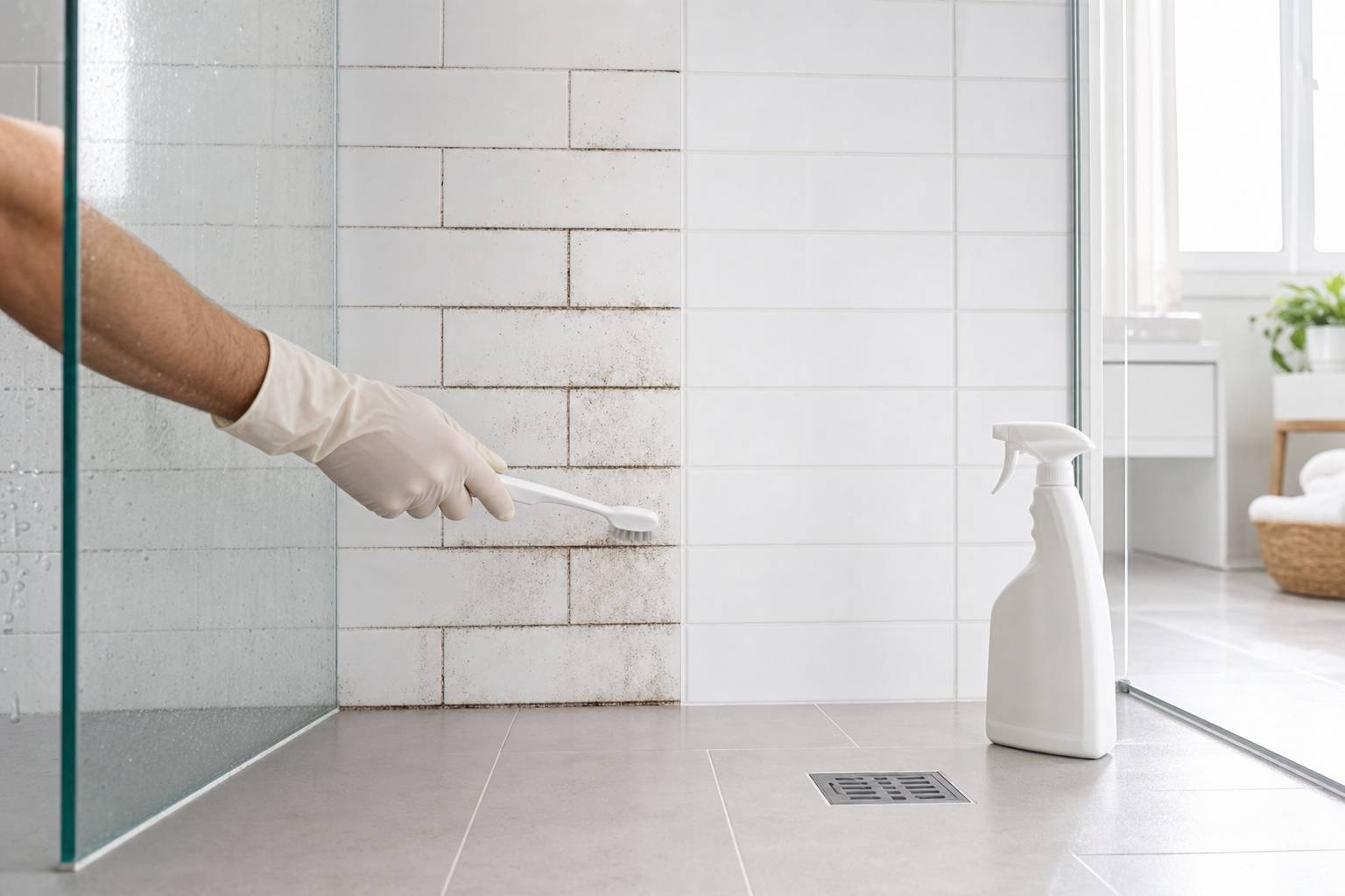 Cómo quitar el moho de las juntas del baño